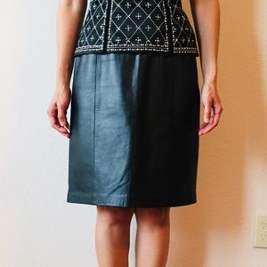 Like new - Apt. 9 lambskin black leather skirt